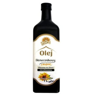OLEJ SŁONECZNIKOWY 1L 1000ML TŁOCZONY NA ZIMNO