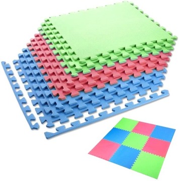 Mata puzzle pod sprzęt do ćwiczeń na siłownie PIANKOWA ANTYPOŚLIZGOWA