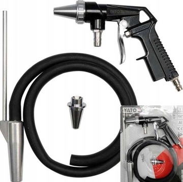 PISTOLET PIASKARKA PIASKOWANIA CZYSZCZENIA Z WĘŻEM