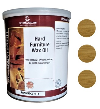 Borma Hard Furniture Wax Oil olejowosk do mebli 1L