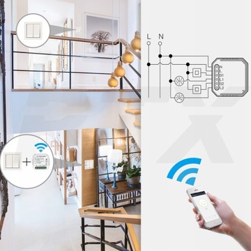 Реле включения-выключения TUYA WiFi с двойным переключателем