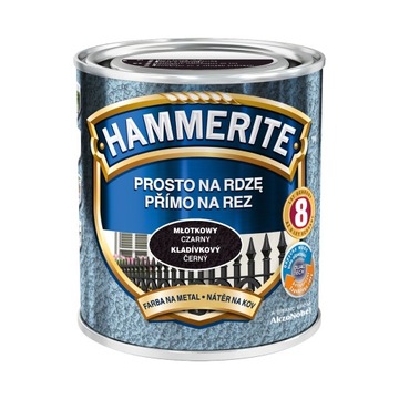 HAMMERITE FARBA NA RDZĘ CZARNY MŁOTKOWY 0.7L