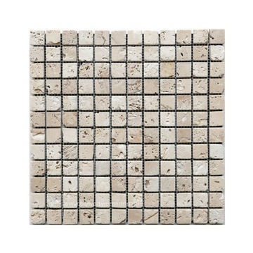 MOZAIKA KAMIENNA TRAWERTYN 2X2 IVORY TUMBLED