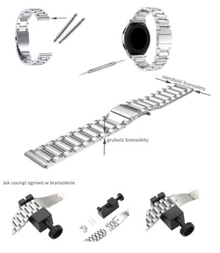 Bransoleta siatka do zegarka Diloy C BLACK 20 mm