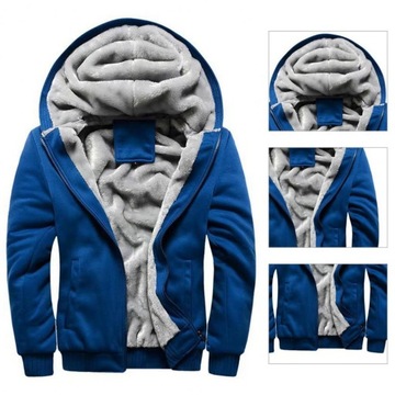 Winter Coat Solid Color Hooded Thick Casual Men Ja