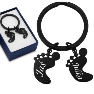 Brelok do Kluczy Stópki Grawer GRATIS B1 Prezent dla Ojca Męża Taty