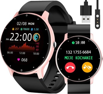 Zegarek SMARTWATCH SMS KROKI PULS POLSKIE MENU