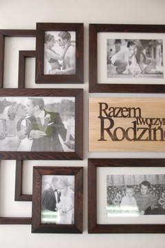 Галерея Деревянный мультирамка Фоторамка Фото Подарок