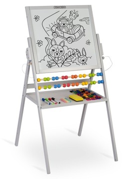 Magnetyczna kredowa tablica obrotowa Ricokids - szara