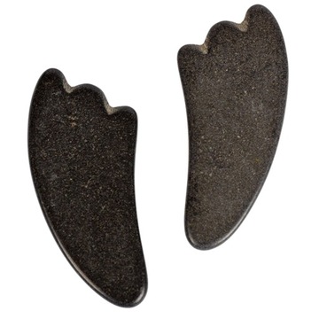 KAMIENIE BAZALTOWE DO MASAŻU GUA SHA DO PODGRZEWACZA ZESTAW 2 SZT 6X12CM