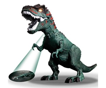 DUŻY DINOZAUR T-REX TYRANOZAUR CHODZI RYCZY ŚWIECI