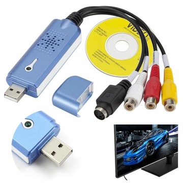USB EASY CAP GRABBER RCA CHINCH VHS s-video audio nagrywanie