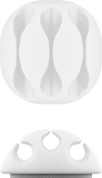 Organizer kabli - zestaw 5 szt. biały