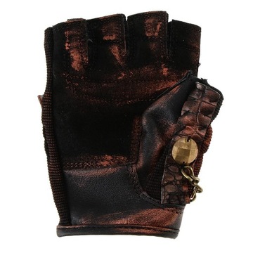 Vintage Gothic Steampunk Gear Głęboka brązowa skóra