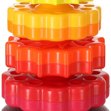 TWISTED PYRAMID RAINBOW TOWER SENSORY EDU SPINAGAIN SORTER SPIN 12M+