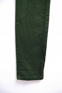 ZARA TRF jeansowe spodnie zielone 7/8 RURKI 34/XS