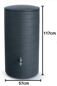 Резервуар для дождевой воды Prosperplast Novara - антрацит RNV280-S433