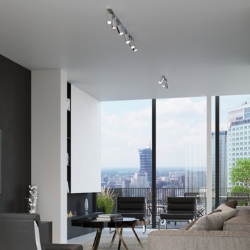 СОВРЕМЕННАЯ ПОТОЛОЧНАЯ ПЛАНКА ПЛАННАЯ ТРУБА ХРОМ КОРИДОР ГОСТИНАЯ КУХНЯ 4XGU10