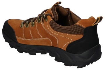 AMERICAN CLUB CY110 SOLIDNE TREKKINGI BUTY SKÓRZANE MĘSKIE BRĄZOWE 44