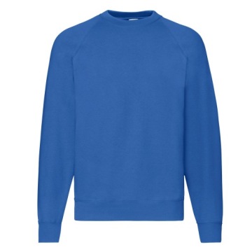 Męska GRUBA Bluza Raglan - CLASSIC - FRUIT OF THE LOOM royal blue L