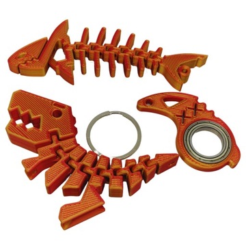 KEYSPINNER KEYRAMBIT MEGA COMBO ZESTAW REKIN+DINO BRELOK SPINNER Kolor Fire