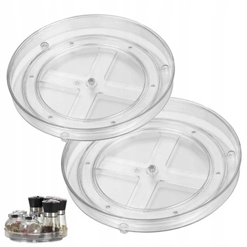 ВРАЩАЮЩИЙСЯ ПОДНОС КУХОННАЯ ПОЛКА НА СТОЛЕШНЕЕ 2 шт.