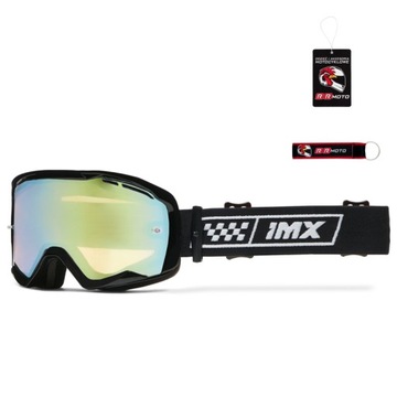Gogle IMX ENDURANCE RACE BLACK GLOSS/WHITE GRATISY