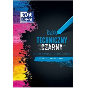 BLOK TECHNICZNY A4 10 KARTEK CZARNY OXFORD