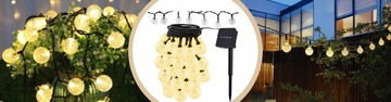Солнечные гирлянды для сада BALLS 20x LED