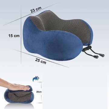 PODUSZKA PODRÓŻNA PIANKOWA NA SZYJE ZAGŁÓWEK ROGAL