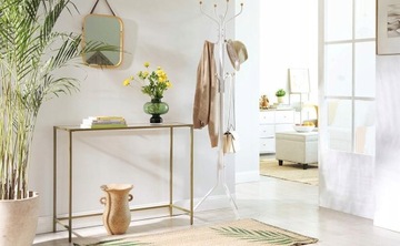 Консольный стол GLAMOUR 100x80x35 см GOLD GLOSS закаленное СТЕКЛО