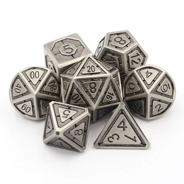BLASK WIECZNOŚCI ZESTAW 7 METALOWYCH KOŚCI RPG