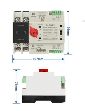 ДВОЙНОЙ АВТОМАТИЧЕСКИЙ ВЫКЛЮЧАТЕЛЬ ПИТАНИЯ ФОТОЭЛЬТАТИЧЕСКИЙ 100A AC 220V 2P