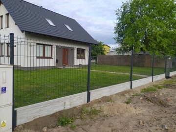 Панельный забор 3D система панель 1,91х2,5м + фундамент ЧЕРНЫЙ