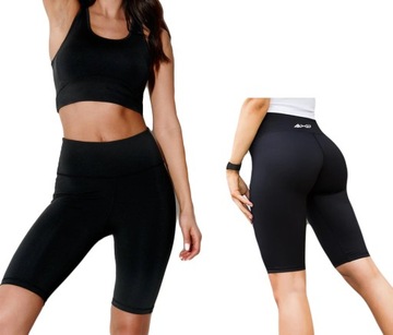 LEGGINSY Getry Fitness KOLARKI KRYJĄCE FIT S/M