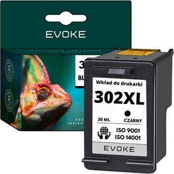 Tusz do HP 302 czarny XXL + poziom tuszu | 20 ml | 5x WIĘCEJ WYDRUKÓW