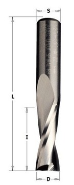 Frez spiralny D=8 I=42 L=90 S=8Z=2 wykańczający - wiór w górę (191.082.11)