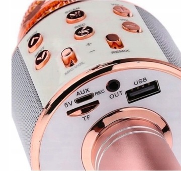 ДЕТСКИЙ БЕСПРОВОДНОЙ МИКРОФОН BLUETOOTH ДЛЯ КАРАОКЕ - SD AUX