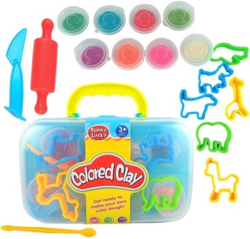 MASA PLASTYCZNA PLAY W WALIZCE FOREMKI KOLORY