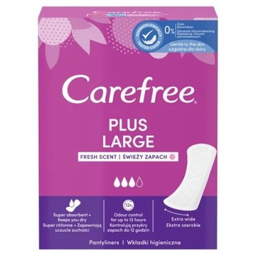Wkładki higieniczne CAREFREE PLUS LARGE Świeży Zapach 48 szt