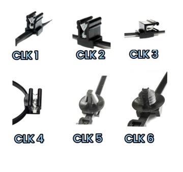 Кабельные стяжки с клипсой 100x2,5 мм черный - Клипса d