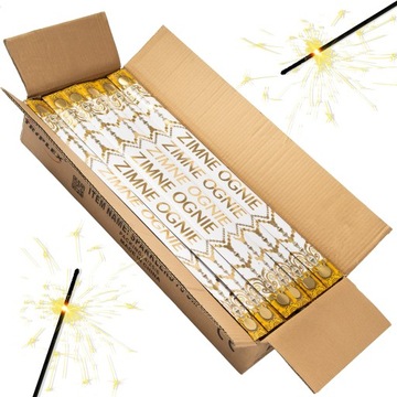 ХОЛОДНЫЕ СПАРКЕРЫ GOLD WEDDING EDITION 70см 100шт + 2шт БЕСПЛАТНО!