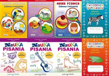 Ćwiczenia w pisaniu i kaligrafii - ZESTAW 8 SZT