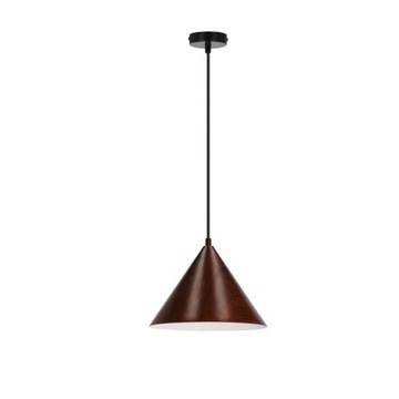 DUNCA LAMPA WISZĄCA 25CM E27 KLOSZ CIEMNY ORZECHOW