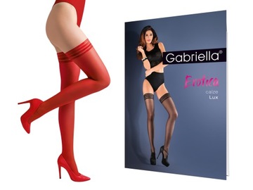 Gabriella Pończochy samonośne Calze Lux RED 1/2