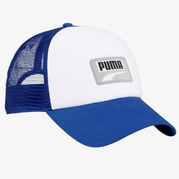 Czapka z Daszkiem Puma Trucker Cap Siatkowy Tył Niebiesko Biała