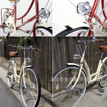 LAMPKA ROWEROWA MONTOWANA NA UCHWYCIE LAMPKA ROWEROWA ELEKTRYCZNA RETRO RIDING ABS