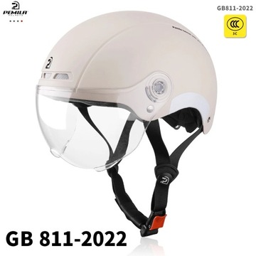 PEMILA Cycling Helmet With Goggles Lens Ear Protection Reflective Sticker