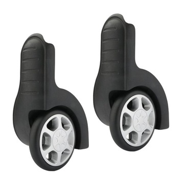 2 поворотных ролика слева направо, чемодан на колесиках, стиль багажа B