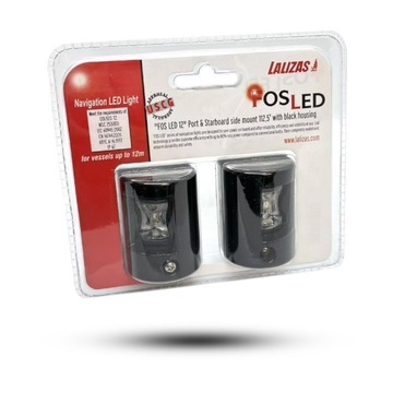 Zestaw świateł burtowych FOS LED 12 - 112,5° Red / Green - LALIZAS - 71299